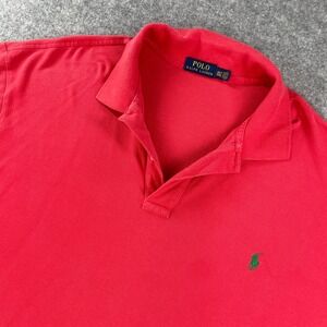 Polo Ralph Lauren Mens Shirt 3XLT Red Cotton Short Sleeve Classic Fit Long Prep